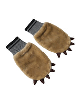 Dolce & Gabbana Beige Acrylic Knitted Fur Wrist Mitten Gloves - Gloves & Mittens