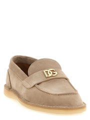 Dolce & Gabbana Beige Calfskin Slip-On Loafers - EU36.5/US6.5