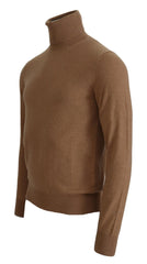 Dolce & Gabbana Beige Cashmere Turtleneck Pullover Sweater - IT46 | S - Sweaters