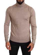 Dolce & Gabbana Beige Cashmere Turtleneck Pullover Sweater - IT50 | L - Sweaters