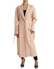 Dolce & Gabbana Beige Cotton Single Breasted Long Coat Jacket - IT40|S - Trench Coats