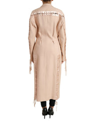 Dolce & Gabbana Beige Cotton Single Breasted Long Coat Jacket - IT40|S - Trench Coats