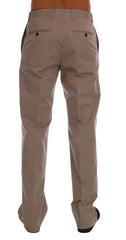 Dolce & Gabbana Beige Cotton Stretch Chinos Pants - IT44 | XS - Chinos