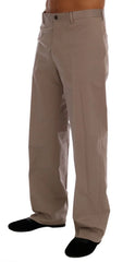 Dolce & Gabbana Beige Cotton Stretch Chinos Pants - IT44 | XS - Chinos
