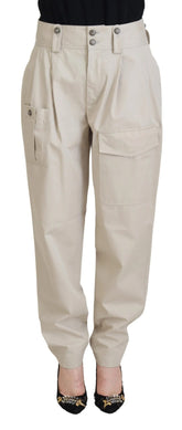 Dolce & Gabbana Beige Cotton Women Cargo Pants - IT38|XS - Cargo Pants
