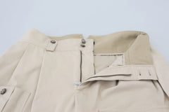 Dolce & Gabbana Beige Cotton Women Cargo Pants - IT38|XS - Cargo Pants