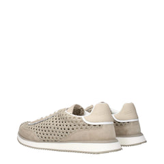 Baskets basses en tissu beige Dolce & Gabbana