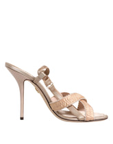 Dolce & Gabbana Beige Keira Slingback Heels Sandals Shoes - EU37/US7 - Sandals
