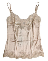 Dolce & Gabbana Beige Lace Silk Satin Tank Lingerie Underwear - Camisoles