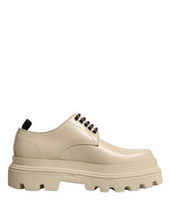 Dolce & Gabbana Beige Lace Up Trekking Derby Men Dress Shoes - EU44/US11