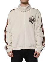 Dolce & Gabbana Beige Logo Applique Cotton Corduroy Full Zip Jacket - IT50 | L - Track Jackets