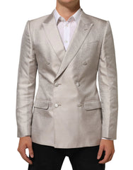 Dolce & Gabbana Beige MARTINI Double-Breasted Suit Blazer - IT48 | M - Sport Jackets