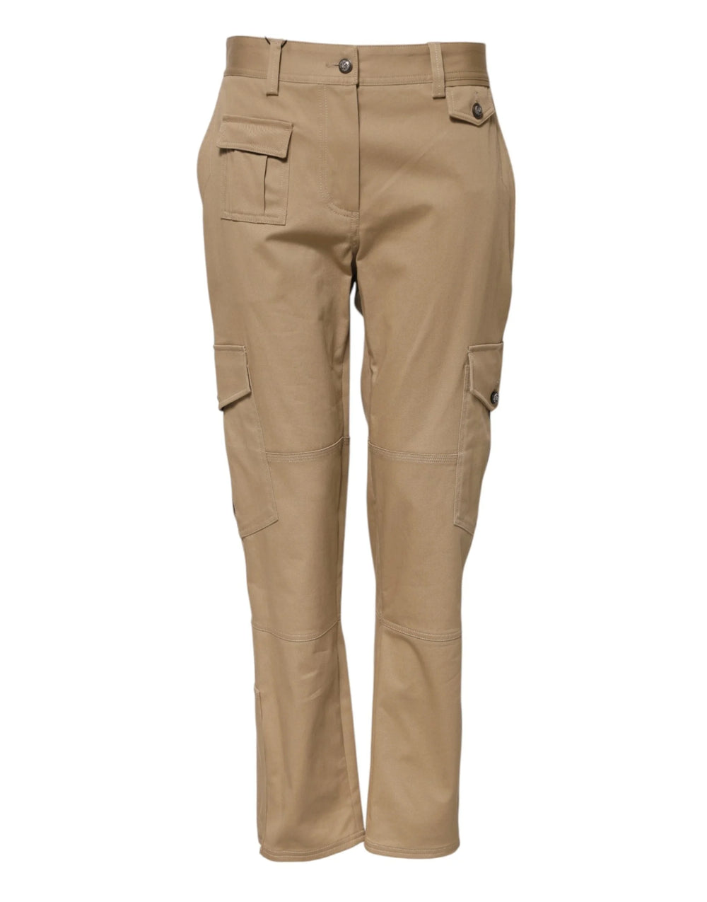 Dolce & Gabbana Beige Mid Waist Cargo Tapered Pants - IT40|S - Cargo Pants