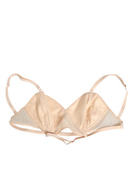 Dolce & Gabbana Beige Nylon Triangle Soft Cup Brassiere Underwear - IT3 | M - Bras