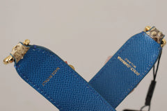 Dolce & Gabbana Beige Python Leather Floral Studded Shoulder Strap - Handbag & Wallet Accessories