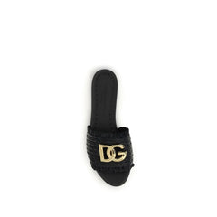 Dolce & Gabbana bézs szövött papucs - EU37/US7