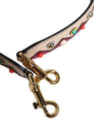 Dolce & Gabbana Beige Red Leather Handbag Accessory Shoulder Strap - Handbag & Wallet Accessories