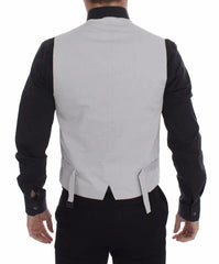 Dolce & Gabbana Beige Silk Blend Dress Formal Vest Gilet - IT46 | S - Vests