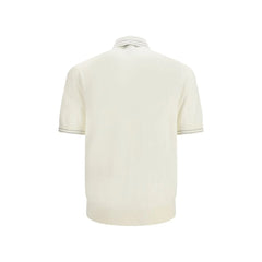 Dolce & Gabbana Beige Silk Polo Shirt