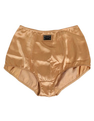 Dolce & Gabbana Beige Silk Stretch High Waist Girdle Underwear - IT2 | S - Shapewear