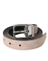Dolce & Gabbana Beige Suede Leather Silver Buckle Belt Men - 105 cm / 42 Inches - Belts