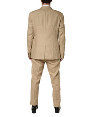 Dolce & Gabbana Beige TAORMINA Single Breasted Formal 2 Piece Suit - IT52 | XL
