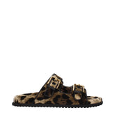 Dolce & Gabbana Beige Velvet Slippers