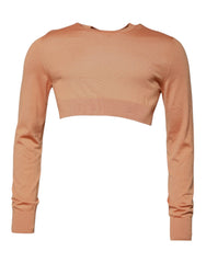 Dolce & Gabbana Beige Wool Crewneck Pullover Cropped Sweater - IT48 | M - Sweaters