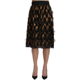 Dolce & Gabbana Bicolor Silk Midi Skirt - IT40