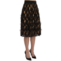 Dolce & Gabbana Bicolor Silk Midi Skirt - IT40