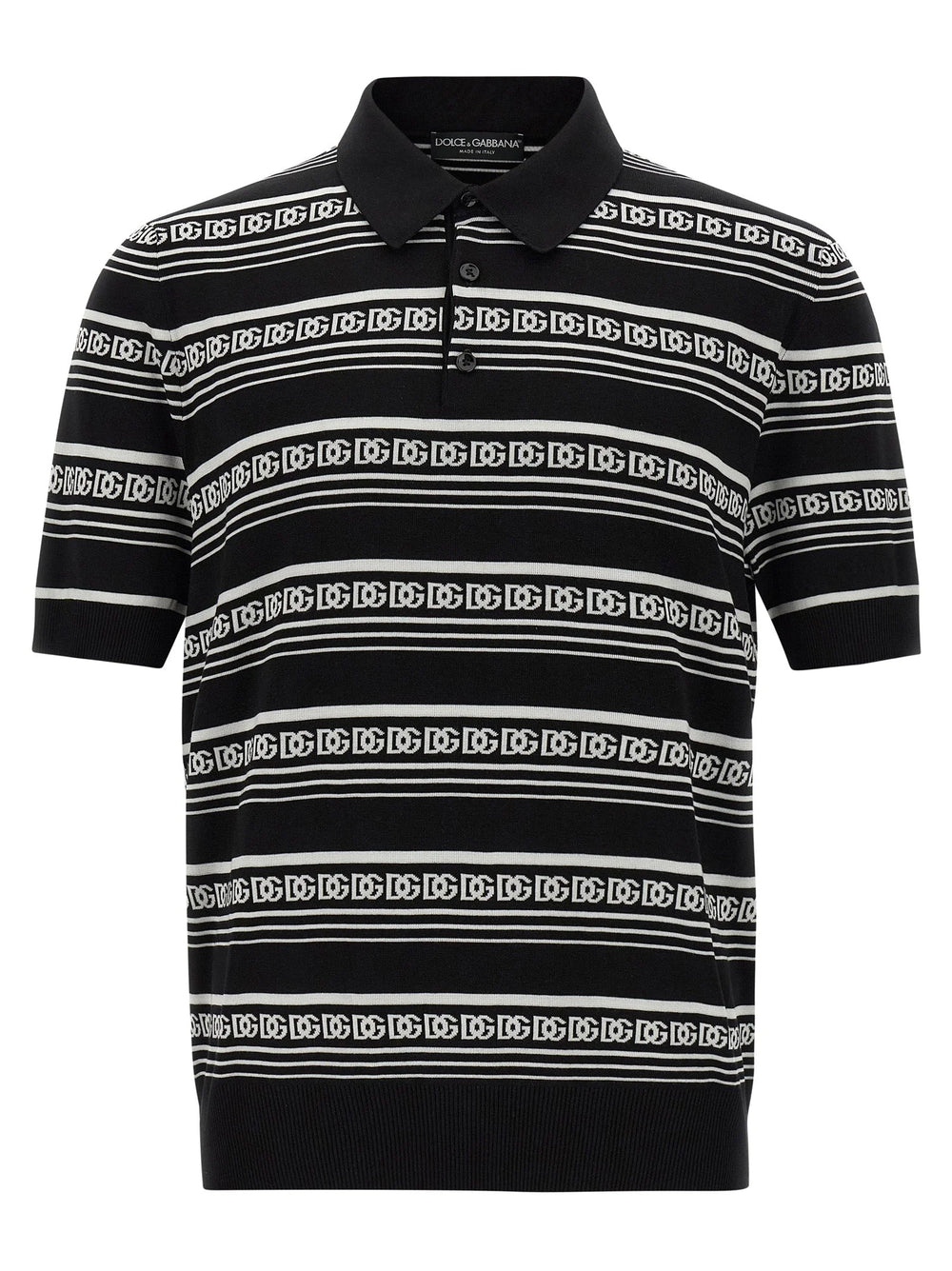 Dolce & Gabbana Bicolor Silk Polo Shirt - XXL