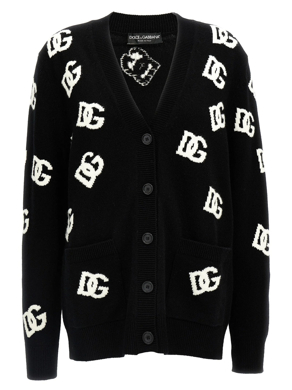 Dolce & Gabbana Bicolor Virgin Wool Cardigan - IT38