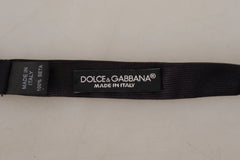 Dolce & Gabbana Black 100% Silk Adjustable Neck Papillon Tie