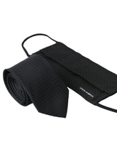 Dolce & Gabbana Black 100% Silk Adjustable Necktie Face Mask - Neckties