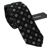 Dolce & Gabbana Black 100% Silk Floral Print Print Classic Tie - Neckties