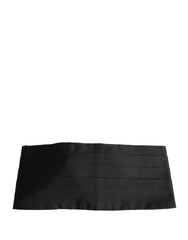 Dolce & Gabbana Black 100% Silk Wide Belt Waist Cummerbund - IT54 | XXL