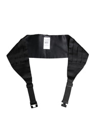 Dolce & Gabbana Black 100% Silk Wide Belt Waist Cummerbund - IT54 | XXL