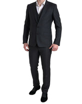 Dolce & Gabbana Black 3 Piece Single Breasted MARTINI Suit - Pant Suits