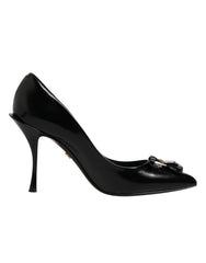 Dolce & Gabbana Black Bag Embellished Heels Pumps Shoes - Heels