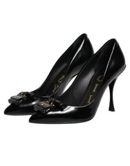 Dolce & Gabbana Black Bag Embellished Heels Pumps Shoes - EU36/US5.5