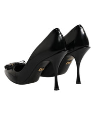 Dolce & Gabbana Black Bag Embellished Heels Pumps Shoes - EU36/US5.5