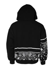 Dolce & Gabbana Black Bandana Hooded Men Sweatshirt Sweater - Hoodies