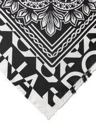 Dolce & Gabbana Black Bandana Print Silk Neck Foulard Scarf