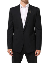Dolce & Gabbana Black Bee MARTINI 2 Button Men Suit Blazer - IT52 | XL - Sport Jackets