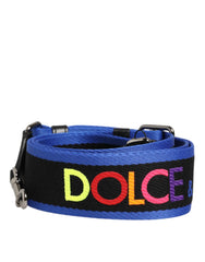 Dolce & Gabbana Black Blue Colorful Lettering Bag Handle Shoulder Strap - Handbag & Wallet Accessories