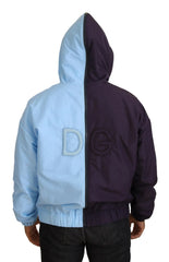 Dolce & Gabbana Black Blue DG Hooded Full Zip Men Jacket - IT50 | L - Track Jackets