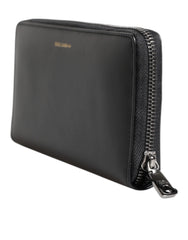 Dolce & Gabbana Black Blue Exotic Leather Embossed Continental Wallet - Wallets