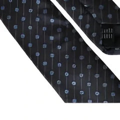 Dolce & Gabbana Black Blue Polka Dot Silk Adjustable Men Tie - Neckties