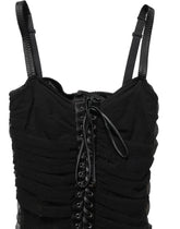Dolce & Gabbana Black Bodycon Fitted Corset Style Mini Dress - IT38 | XS
