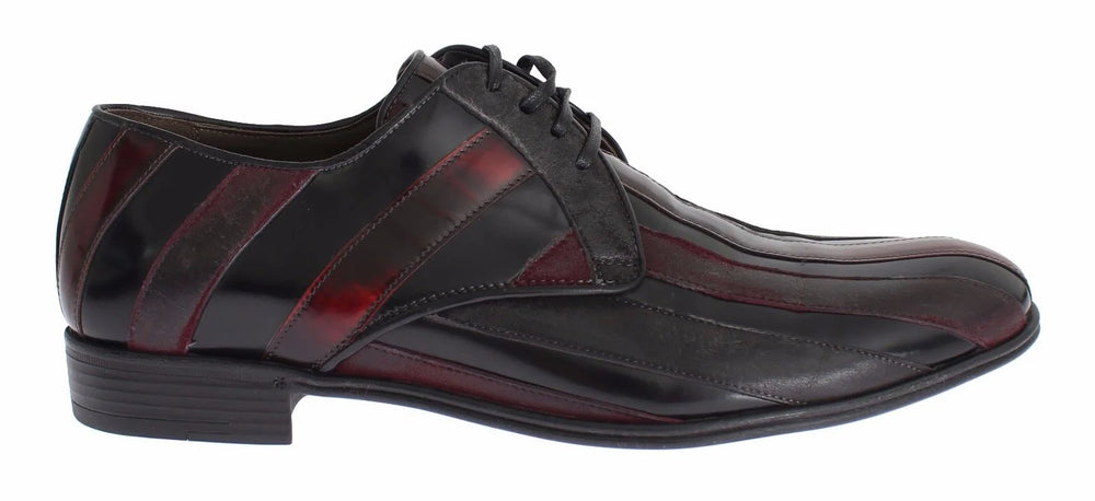 Dolce & Gabbana Black Bordeaux Leather Dress Formal Shoes - EU39.5/US6.5 - Shoes